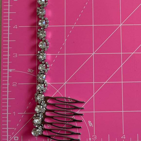 NWOT Silver Rhinestone Hair Vine Wedding Hair Band Combs - Picture 13 of 13